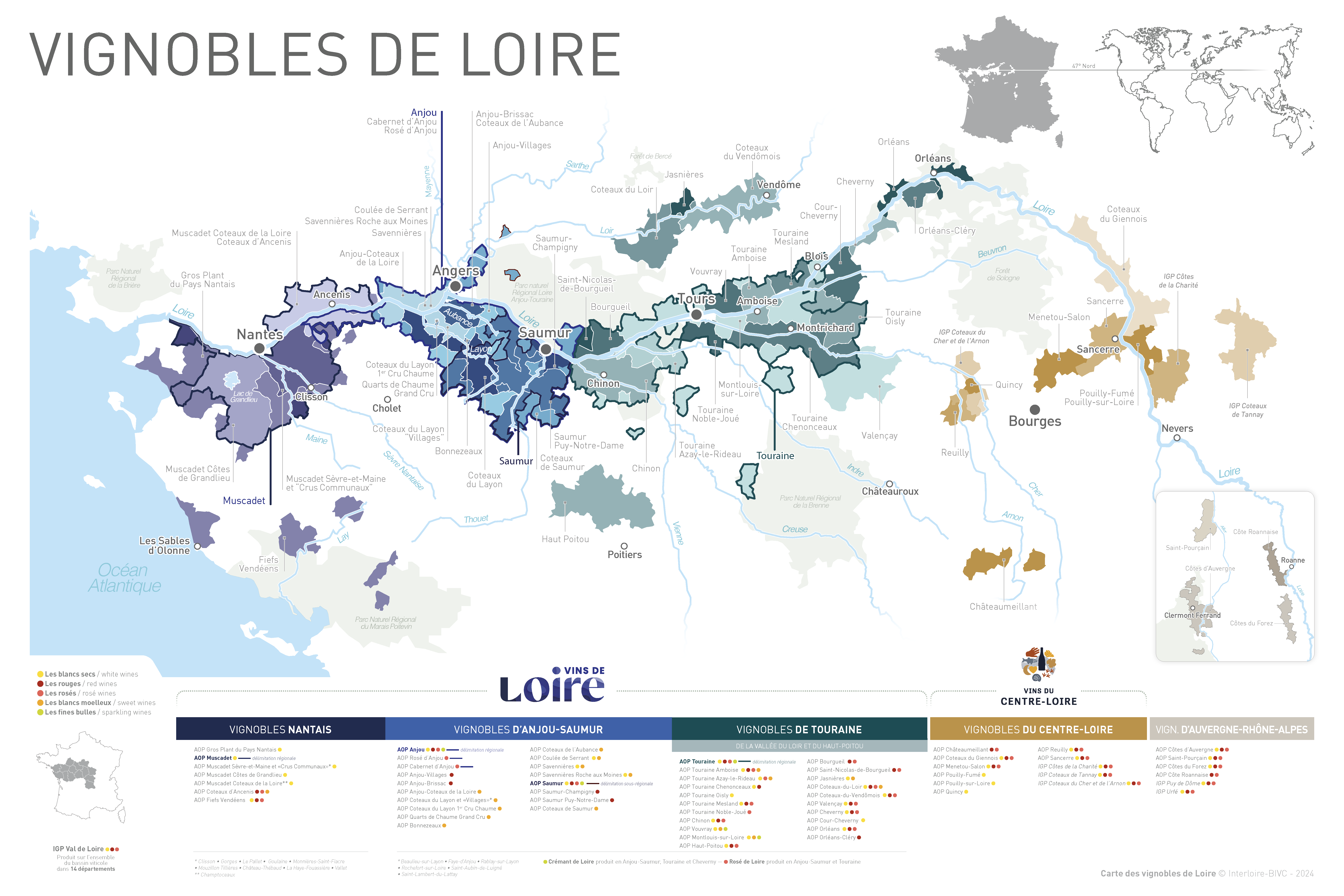 Loire Valley Wine Map